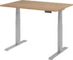 Schreibtisch XDKB12,120 x 80 cm,Nussbaum, 25 mm dick - ABS-Dickkante