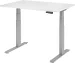 Schreibtisch XDKB12,120 x 80 cm,Weiß, 25 mm dick - ABS-Dickkante