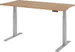 Schreibtisch XDKB16,160 x 80 cm,Nussbaum, 25 mm dick - ABS-Dickkante
