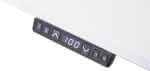 Schreibtisch höhenvers.,1800x800x640-1290 mm,Gestell silber, - Platte Eiche
