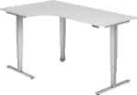 Winkelschreibtisch,XDSM82, 200 x 120 cm,Weiß, 25 mm dick - ABS-Dickkante