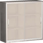 Schiebetürenschrank Pro,Pro,Onyx,1152x1200x425,m.Glastüren