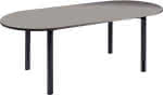 Konferenztisch,oval,2000x900mm Onyx/Silber