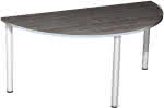 Konferenztisch,Halbkreis,1600x800 Onyx/Silber