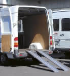 Verladeschiene Aluminium,L3000xFB150 mm mit Rand,Tragkraft 300 kg/Paar