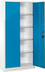C+P Flügeltürenschrank,Acurado B930xT800xH1950mm,RAL7035/5012 4 Fachböden