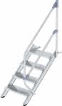 Alu-Treppe 45 Grad,4 Stufen B 600 mm,lichte Höhe 830 mm - Ausladung 1058 mm