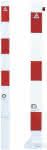 Absperrpfosten rot/weiß,H1300xB70xT70mm umlegbar,ortsfest