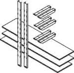 Lagerregal f. MC, 2000 mm,3 Holzböden 2000 x 500 mm