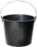 Baueimer Polyeth.-Regen.,schwere Ausf schwarz 12 l