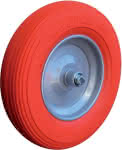 Rad aus polymerem Gummi,m.Kugell. u.Achse 400x100,müba