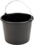 Baueimer 20L schwarz,Knopfbügel, L-Skala