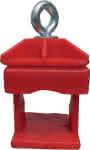 Schilderklemmschelle,,Kunststoff, rot,Schake