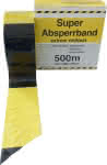Absperrband 500 m-Rolle,gelb/schwarz geblockt