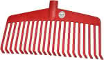 Laubbesen Nylon rot,21 Zinken Arbeitsbr 38cm