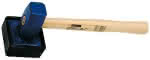 Plattenlegehammer 1,5 kg,eckig mit Stiel