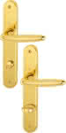 HOPPE Drückergarnitur Ro- issy M1941/332P Langschi- ld WC/S78/8 DR Messing p-