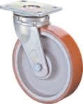 Lenkrolle 125mm RR100.B15 Platte,Polyure Guss,KL RR100.C10.125
