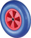 Rad pannensicher D16.400 400mm,Poly blau,Radk. Kst.rot,RL,Rillenprofil