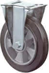 Bockrolle 125mm LS410.B80 Platte,Elastik schw.,KL LS410.B80.125