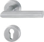 HOPPE Drückergarnitur,E1400/42H/42HKVS Rosette,rund PZ 8mm Edelstahl