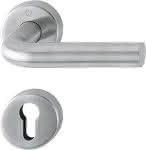 HOPPE Drückergarnitur,E150/42H/42HKVS Rosette,rund PZ 8mm Edelstahl