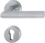 HOPPE FH Drückergarnitur,FS-E1400/42H/42HS Rosette,rund PZ 9mm Edelstahl