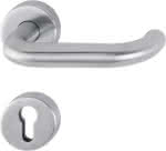 HOPPE FH Drückergarnitur,FS-E138/42H/42HS Rosette,rund PZ 9mm Edelstahl