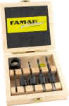 Bohrer-Senker-Satz,4tlg. im Holzk. Famag