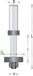 Aufnahmedorn einteilig,mit Anlauflager D16 d8 S8