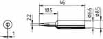 Lötspitze ERSADUR Nr. 832 2,2 mm meißel Ersa