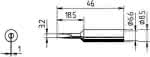 Lötspitze ERSADUR Nr. 832 3,2 mm, meißel Ersa