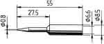 Lötspitze ERSADUR Nr. 832 0,8 mm spitz, verlängert Ersa