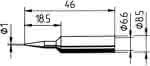 Lötspitze ERSADUR Nr. 832 1,0 mm spitz, verlängert Ersa