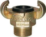 Klauen-Gewindekupplung,DIN 3489, Temperguss,,AG 3/8", SW27 - LÜDECKE