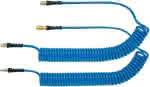 Spiralschlauch PU blau,,Kupplung u Stecker NW7,2,12x8mm 6m - LÜDECKE