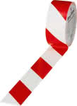 Markierungsband 50mmx33m,rot / weiß