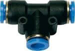 T-Steckverbindung,Blaue Serie, reduzierend,,Schlauch-Ø 2x8mm/ 1x10mm - RIEGLER