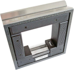 Rahmen-Richtwasserwaage,150x150mm/0,02mm/m,ROECKLE