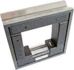 Rahmen-Richtwasserwaage,200x200mm/0,02mm/m,ROECKLE