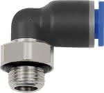 L-Steckverschraubung,Blaue Serie, drehbar,,G 1/2 a, Schlauch-Ø 10 - RIEGLER
