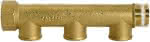 Verteilerstück, 2 Abgänge,Messing, Eingang 2x3/4",Ausgang 3xG1/2" IG - RIEGLER