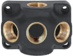Endverteilerdose,Kunststoff, Innengewinde,1xG1/2" zu 3xG1/2" - RIEGLER