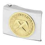 Koppelschloss HOLGER,Dachdecker silber,Dachdecker