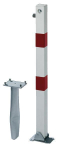 Absperrpfosten KLAPPY-BO,70x70 mm Zyl. Einbet.,GAH Alberts