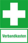 Hinweisschild Folie,B200xH300 mm,Verbandkasten - langnachleuchtend