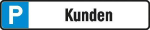 Parkplatzschild Alu,B520xH110 mm,Kunden - SafetyMarking