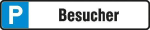 Parkplatzschild Alu,B520xH110 mm,Besucher - SafetyMarking