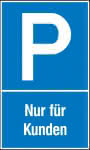 Parkplatzschild Kunstst.,B250xH400 mm,Nur für Kunden - SafetyMarking