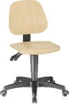 Bimos Arbeitsstuhl,9653-3000 Unitec 2,Sitzhöhe 440-620 mm - mit Rollen, Holz